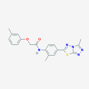 N-[2-methyl-4-(3-methyl[1,2,4]triazolo[3,4-b][1,3,4]thiadiazol-6-yl)phenyl]-2-(3-methylphenoxy)acetamide