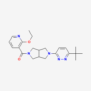 molecular formula C22H29N5O2 B2782745 [2-(6-Tert-butylpyridazin-3-yl)-1,3,3a,4,6,6a-hexahydropyrrolo[3,4-c]pyrrol-5-yl]-(2-ethoxypyridin-3-yl)methanone CAS No. 2415503-33-0