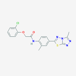 2-(2-chlorophenoxy)-N-[2-methyl-4-(3-methyl[1,2,4]triazolo[3,4-b][1,3,4]thiadiazol-6-yl)phenyl]acetamide