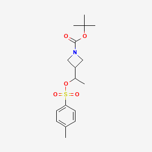 molecular formula C17H25NO5S B2782761 tert-Butyl 3-(1-(tosyloxy)ethyl)azetidine-1-carboxylate CAS No. 1820640-81-0