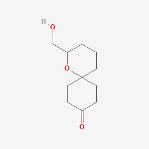 molecular formula C11H18O3 B2782765 2-(Hydroxymethyl)-1-oxaspiro[5.5]undecan-9-one CAS No. 2177259-17-3