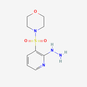 molecular formula C9H14N4O3S B2782770 4-[(2-Hydrazinopyridin-3-yl)sulfonyl]morpholine CAS No. 74186-30-4