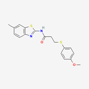 molecular formula C18H18N2O2S2 B2782774 3-((4-methoxyphenyl)thio)-N-(6-methylbenzo[d]thiazol-2-yl)propanamide CAS No. 941902-47-2