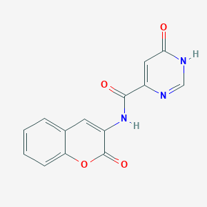 molecular formula C14H9N3O4 B2782777 6-hydroxy-N-(2-oxo-2H-chromen-3-yl)pyrimidine-4-carboxamide CAS No. 2034233-52-6