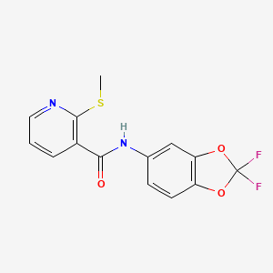 molecular formula C14H10F2N2O3S B2782781 N-(2,2-difluoro-1,3-benzodioxol-5-yl)-2-methylsulfanylpyridine-3-carboxamide CAS No. 924029-40-3