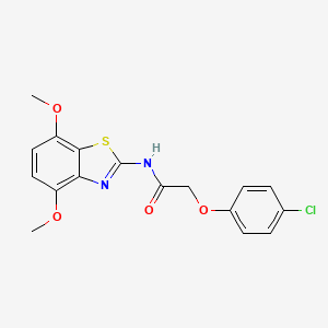 2-(4-chlorophenoxy)-N-(4,7-dimethoxy-1,3-benzothiazol-2-yl)acetamide
