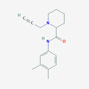 molecular formula C17H22N2O B2782786 N-(3,4-dimethylphenyl)-1-(prop-2-yn-1-yl)piperidine-2-carboxamide CAS No. 1214128-09-2