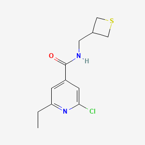 molecular formula C12H15ClN2OS B2782789 2-Chloro-6-ethyl-N-(thietan-3-ylmethyl)pyridine-4-carboxamide CAS No. 2012967-98-3