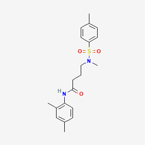 molecular formula C20H26N2O3S B2782795 N-(2,4-Dimethyl-phenyl)-4-[methyl-(toluene-4-sulfonyl)-amino]-butyramide CAS No. 325694-91-5