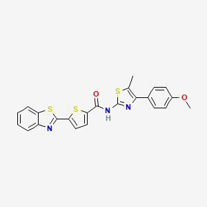 molecular formula C23H17N3O2S3 B2782803 5-(1,3-benzothiazol-2-yl)-N-[4-(4-methoxyphenyl)-5-methyl-1,3-thiazol-2-yl]thiophene-2-carboxamide CAS No. 864939-00-4