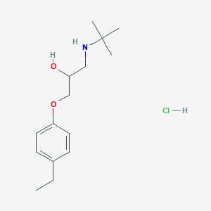 molecular formula C15H26ClNO2 B2782804 1-(Tert-butylamino)-3-(4-ethylphenoxy)propan-2-ol hydrochloride CAS No. 464877-47-2