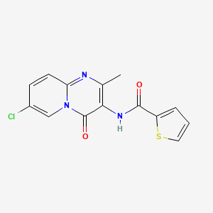 molecular formula C14H10ClN3O2S B2782809 N-(7-氯-2-甲基-4-氧代-4H-吡啶并[1,2-a]嘧啶-3-基)噻吩-2-羧酰胺 CAS No. 920422-63-5