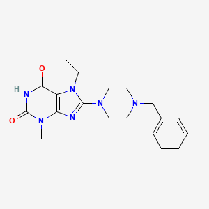 8-(4-Benzylpiperazin-1-yl)-7-ethyl-3-methylpurine-2,6-dione
