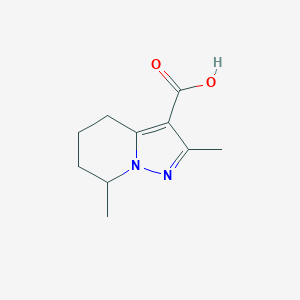molecular formula C10H14N2O2 B2782820 2,7-Dimethyl-4,5,6,7-tetrahydropyrazolo[1,5-a]pyridine-3-carboxylic acid CAS No. 2402828-56-0
