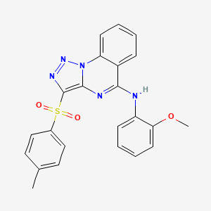 molecular formula C23H19N5O3S B2782821 N-(2-methoxyphenyl)-3-[(4-methylphenyl)sulfonyl][1,2,3]triazolo[1,5-a]quinazolin-5-amine CAS No. 866873-36-1