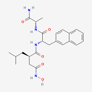 molecular formula C24H32N4O5 B2782825 N-{(2r)-2-[2-(Hydroxyamino)-2-Oxoethyl]-4-Methylpentanoyl}-3-Naphthalen-2-Yl-L-Alanyl-L-Alaninamide CAS No. 163958-73-4