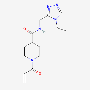 molecular formula C14H21N5O2 B2782829 N-[(4-Ethyl-1,2,4-triazol-3-yl)methyl]-1-prop-2-enoylpiperidine-4-carboxamide CAS No. 2361842-46-6