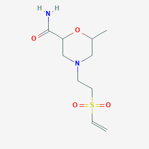 4-(2-Ethenylsulfonylethyl)-6-methylmorpholine-2-carboxamide