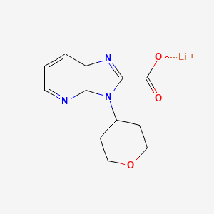 molecular formula C12H12LiN3O3 B2782843 Lithium 3-(tetrahydro-2H-pyran-4-yl)-3H-imidazo[4,5-b]pyridine-2-carboxylate CAS No. 2197054-45-6