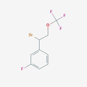 molecular formula C9H7BrF4O B2782844 1-[1-Bromo-2-(trifluoromethoxy)ethyl]-3-fluorobenzene CAS No. 2230803-67-3