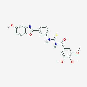 3,4,5-trimethoxy-N-{[3-(5-methoxy-1,3-benzoxazol-2-yl)phenyl]carbamothioyl}benzamide