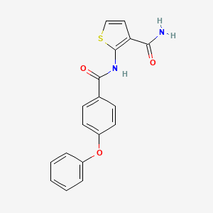 molecular formula C18H14N2O3S B2782850 2-(4-Phenoxybenzamido)thiophene-3-carboxamide CAS No. 941976-42-7