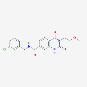 N-(3-chlorobenzyl)-3-(2-methoxyethyl)-2,4-dioxo-1,2,3,4-tetrahydroquinazoline-7-carboxamide