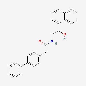 molecular formula C26H23NO2 B2782855 2-([1,1'-biphenyl]-4-yl)-N-(2-hydroxy-2-(naphthalen-1-yl)ethyl)acetamide CAS No. 1351634-03-1