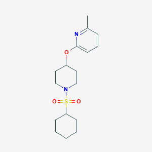 molecular formula C17H26N2O3S B2782859 2-((1-(环己基磺酰)哌啶-4-基)氧基)-6-甲基吡啶 CAS No. 1796969-61-3