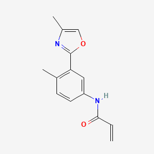 molecular formula C14H14N2O2 B2782865 N-[4-Methyl-3-(4-methyl-1,3-oxazol-2-yl)phenyl]prop-2-enamide CAS No. 2395438-53-4