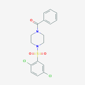 molecular formula C17H16Cl2N2O3S B2782876 {4-[(2,5-Dichlorophenyl)sulfonyl]piperazino}(phenyl)methanone CAS No. 446277-99-2