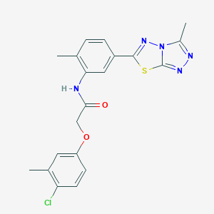 2-(4-chloro-3-methylphenoxy)-N-[2-methyl-5-(3-methyl[1,2,4]triazolo[3,4-b][1,3,4]thiadiazol-6-yl)phenyl]acetamide