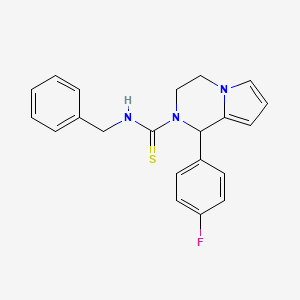 molecular formula C21H20FN3S B2782886 N-benzyl-1-(4-fluorophenyl)-3,4-dihydropyrrolo[1,2-a]pyrazine-2(1H)-carbothioamide CAS No. 393824-13-0