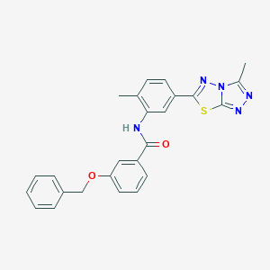 3-(benzyloxy)-N-[2-methyl-5-(3-methyl[1,2,4]triazolo[3,4-b][1,3,4]thiadiazol-6-yl)phenyl]benzamide