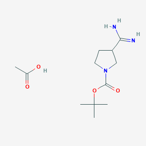 Acetic acid, tert-butyl 3-carbamimidoylpyrrolidine-1-carboxylate