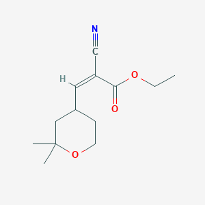 molecular formula C13H19NO3 B2782902 (Z)-ethyl 2-cyano-3-(2,2-dimethyltetrahydro-2H-pyran-4-yl)acrylate CAS No. 330998-23-7