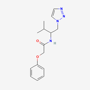 molecular formula C15H20N4O2 B2782906 N-(3-methyl-1-(1H-1,2,3-triazol-1-yl)butan-2-yl)-2-phenoxyacetamide CAS No. 2034228-99-2