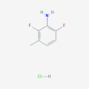 molecular formula C7H8ClF2N B2782911 2,6-Difluoro-3-methylaniline;hydrochloride CAS No. 2490431-94-0