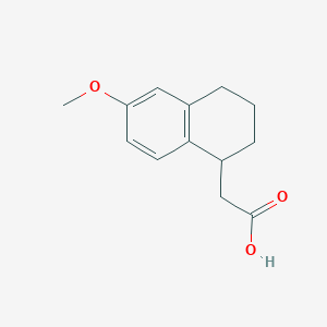 molecular formula C13H16O3 B2782915 2-(6-methoxy-1,2,3,4-tetrahydronaphthalen-1-yl)acetic Acid CAS No. 68254-80-8