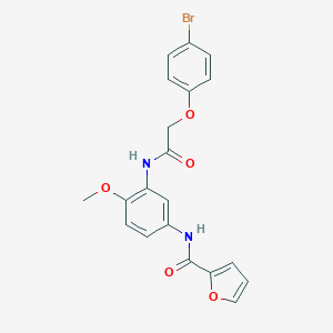 molecular formula C20H17BrN2O5 B278292 N-(3-{[(4-bromophenoxy)acetyl]amino}-4-methoxyphenyl)-2-furamide 
