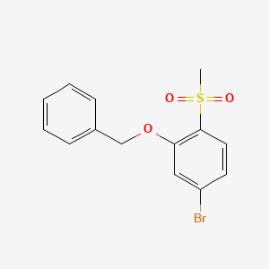 molecular formula C14H13BrO3S B2782922 2-(Benzyloxy)-4-bromo-1-methanesulfonylbenzene CAS No. 1820741-30-7