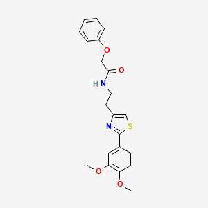 molecular formula C21H22N2O4S B2782928 N-(2-(2-(3,4-dimethoxyphenyl)thiazol-4-yl)ethyl)-2-phenoxyacetamide CAS No. 863556-15-4