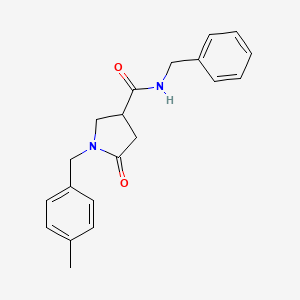 molecular formula C20H22N2O2 B2782929 N-benzyl-1-[(4-methylphenyl)methyl]-5-oxopyrrolidine-3-carboxamide CAS No. 903260-59-3