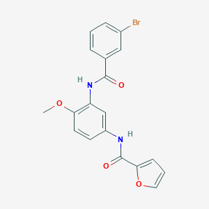 molecular formula C19H15BrN2O4 B278293 N-{3-[(3-bromobenzoyl)amino]-4-methoxyphenyl}-2-furamide 