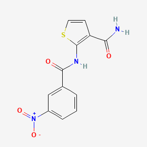 molecular formula C12H9N3O4S B2782934 2-(3-Nitrobenzamido)thiophene-3-carboxamide CAS No. 852702-70-6