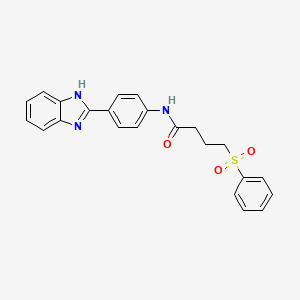 molecular formula C23H21N3O3S B2782941 N-(4-(1H-苯并咪唑-2-基)苯基)-4-(苯基磺酰基)丁酰胺 CAS No. 941925-30-0