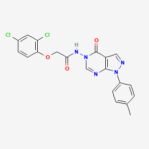 molecular formula C20H15Cl2N5O3 B2782944 2-(2,4-dichlorophenoxy)-N-(4-oxo-1-(p-tolyl)-1H-pyrazolo[3,4-d]pyrimidin-5(4H)-yl)acetamide CAS No. 899966-73-5