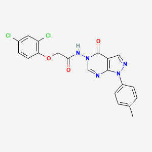 molecular formula C20H15Cl2N5O3 B2782944 2-(2,4-二氯苯氧基)-N-(4-氧代-1-(对甲苯)-1H-吡唑并[3,4-d]嘧啶-5(4H)-基)乙酰胺 CAS No. 899966-73-5