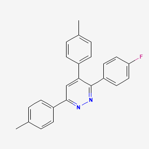 molecular formula C24H19FN2 B2782954 3-(4-Fluorophenyl)-4,6-di-p-tolylpyridazine CAS No. 2034243-16-6