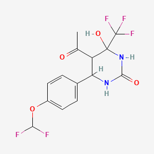 5-Acetyl-6-[4-(difluoromethoxy)phenyl]-4-hydroxy-4-(trifluoromethyl)-1,3-diazinan-2-one